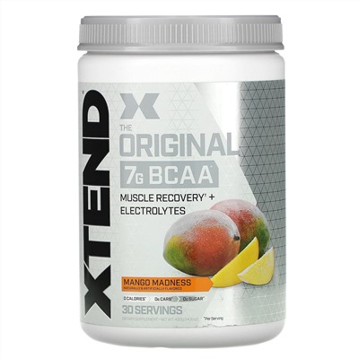 Xtend, The Original, 7 г аминокислот с разветвленной цепью (BCAA), со вкусом манго, 420 г (14,8 унции)