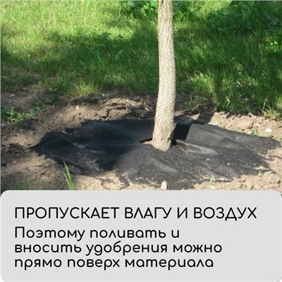 Круг приствольный, d = 1,2 м, плотность 60 г/м², спанбонд с УФ-стабилизатором, набор 2 шт., чёрный, Greengo, Эконом 20%