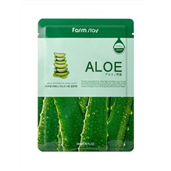 FARMSTAY - МАСКА ТКАНЕВАЯ ДЛЯ ЛИЦА С ЭКСТРАКТОМ АЛОЭ VISIBLE DIFFERENCE MASK SHEET ALOE, 23 ML