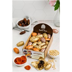 Фрутодень с кедровыми орехами Ассорти / финик,чернослив,курага / шоу-бокс / 640г / ТМ Сибирский кедр