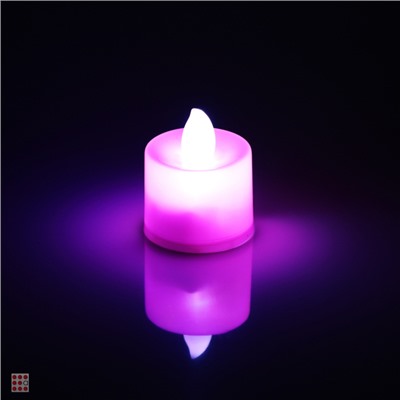 Фонари декоративные в виде свечей, пластик, LED, 4-4,5см, 6 цветов