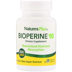 Nature's Plus, Биоперин 10, 90 вегетарианских капсул