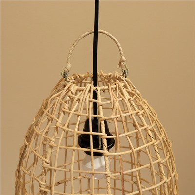 Светильник потолочный из ротанга «Райан», 1×120 Вт, Е27, 25×25×40 см