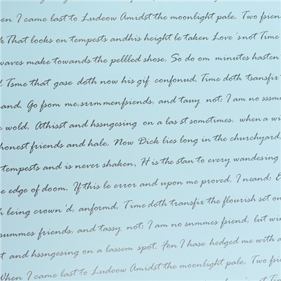 Пленка для цветов и букетов «Послание», небесный, 0.6×10 м