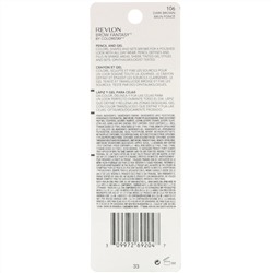Revlon, Brow Fantasy, оттенок 106 «Темно-коричневый», 0,31 г / 1,18 мл