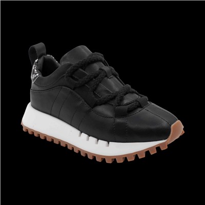 Кроссовки из натуральной кожи DN48 черные