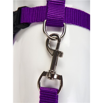 Комплект для кошек, ширина 1.5 см, ОШ 16.5-27 см, ОГ 21-35 см, поводок 120 см, фиолетовый
