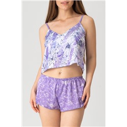 Пижама Hot Story Spring melody (топ + шорты) сиреневый