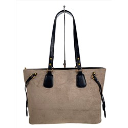 Женская сумка из искусственной замши, цвет  бежевый