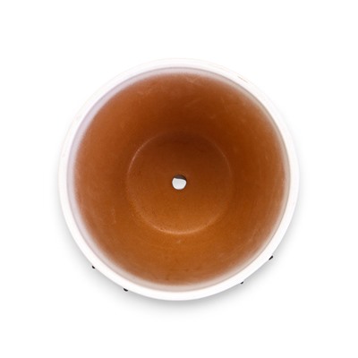 Горшок для цветов «Азия», 2.5 л, d=19 см, h=17 см, с поддоном, керамика, белый