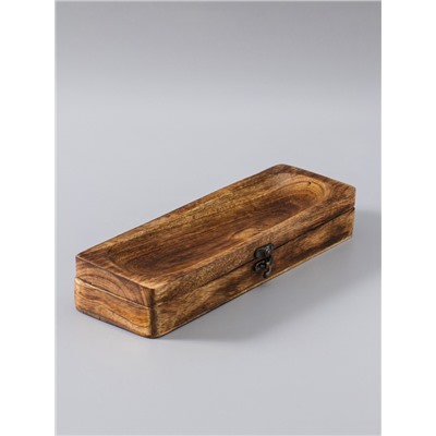 УЦЕНКА Подставка под благовония с хранением «Футляр», 31×10×5.5 см, дерево шишам