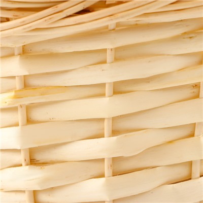 Корзина плетёная для хранения Helgh, из лозы, с ручкой, бежевая, набор 3 шт.