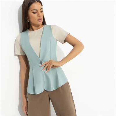 Жилет приталенного силуэта, Стильное комьюнити (мята)