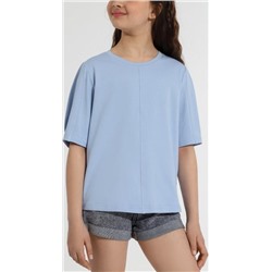 Фуфайка (футболка) для девочки Гретта-4 (Светло-голубой)