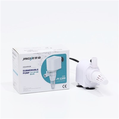 Помпа аквариумная JINGYE JY-1200, 500 л/ч, 6 Вт, высота подъема воды 0.5 м