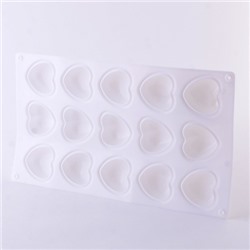 80327-287G Форма Сердце для выпечки кексов, пирожных, конфет, муссов силикон (х120)