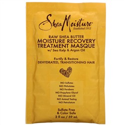 SheaMoisture, Raw Shea Butter, Moisture Recovery Treatment Masque with Seal Kelp & Argan Oil, 2 fl oz (59 ml)