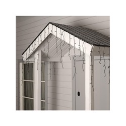 Гирлянда «Бахрома» 4 × 0.6 м, IP44, тёмная нить, 180 LED, свечение тёплое белое, 8 режимов, 220 В