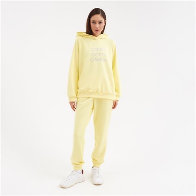 Костюм женский (толстовка, брюки) MIST Create, размер 40-42, жёлтый