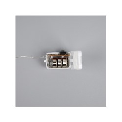 Гирлянда «Нить» 2 м роса. IP20, нить серебристая, 20 LED, 4.6 В, AG13×3 (в комплекте), 3 режима, свечение синее