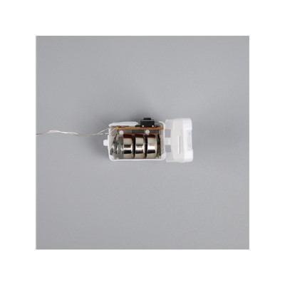 Гирлянда «Нить» 2 м роса. IP20, нить серебристая, 20 LED, 4.6 В, AG13×3 (в комплекте), 3 режима, свечение синее