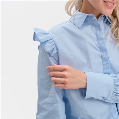 Рубашка женская MIST: Classic Collection, размер 44, голубая