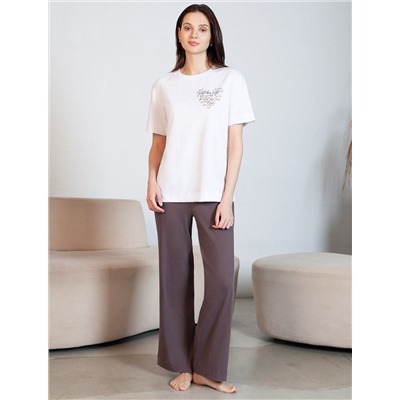 Футболка с принтом свободная из премиального 100% хлопка