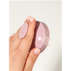 Щётка-массажёр для мытья головы, 7.5×7.5×6.5 см, розовая