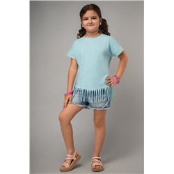 Футболка с бахромой для девочки Happyfox