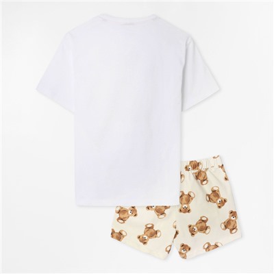 Пижама женская (футболка, шорты) KAFTAN «Мишка», размер 44-46