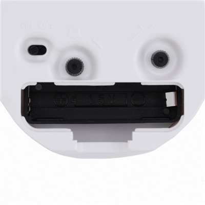 Будильник-часы настольные «Классика», 8×8 см, от батарейки АА, белый