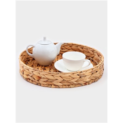 Корзинка для подачи Доляна «Камыш», d=32 см, из соломы