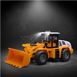 Бульдозер "Строитель" (свет, звук) в коробке (желтый)