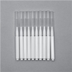 Щёточки - мини для бровей и ресниц, набор - 10 шт., 7×0.5 см, белая