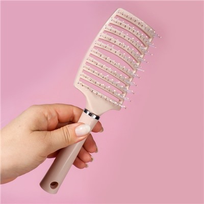 Расчёска массажная, широкая, вентилируемая, 7.3×25.3(±1) см, МИКС