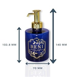 Комплект Амфора RENI (флакон синий) 300 мл + дозатор (золото)