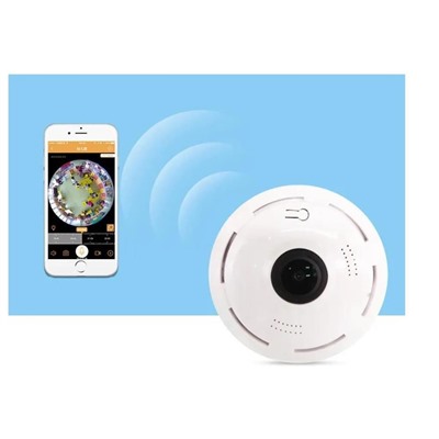 360-градусная панорамная камера видеонаблюдения Wifi 1080P HD Беспроводная VR-камера с дистанционным управлением Камера видеонаблюдения P2P US Plug