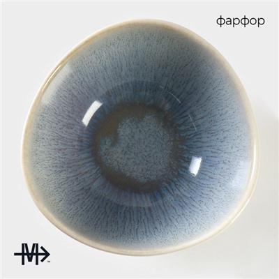 Салатник Magistro Ocean, 300 мл, фарфор, голубой, белый