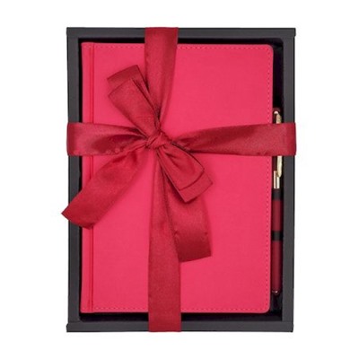 Подарочный набор Ежедневник недатированный А5 272 стр. "VELVET" (ФУКСИЯ)+ ручка 3-115/09-2 Bruno Visconti