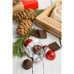 Кедровый трюфель в натуральном шоколаде с Клюквой и чаем / коробка / 80 гр / ТМ Территория Тайги