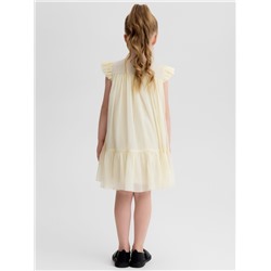 Платье нарядное для девочки MINAKU: PartyDress, бежевое, рост 92-98 см