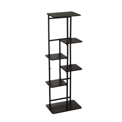 УЦЕНКА Подставка для цветов Greengo, 6 полок, 36×23×106 см, напольная, каркас металл, полки МДФ, чёрная