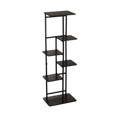 УЦЕНКА Подставка для цветов Greengo, 6 полок, 36×23×106 см, напольная, каркас металл, полки МДФ, чёрная