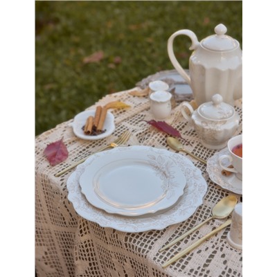 Тарелки SL Home «Аманде», d=27.5 см, набор 2 шт., фарфор, белые