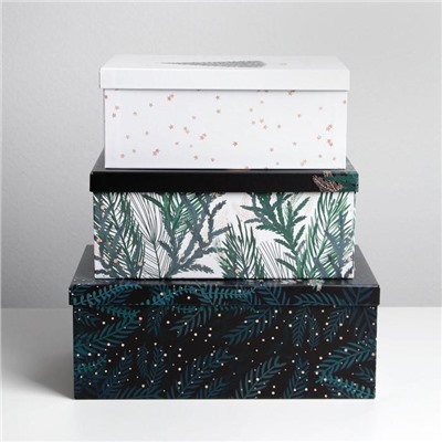Набор подарочных коробок 3 в 1 «С Новым годом», 26×17×10‒32.5×20×12.5 см