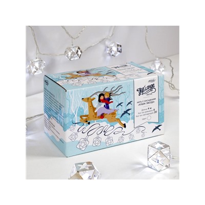 Гирлянда «Нить» 4 м с насадками «Кубик звезда», IP20, прозрачная нить, 20 LED, свечение белое, 8 режимов, 220 В