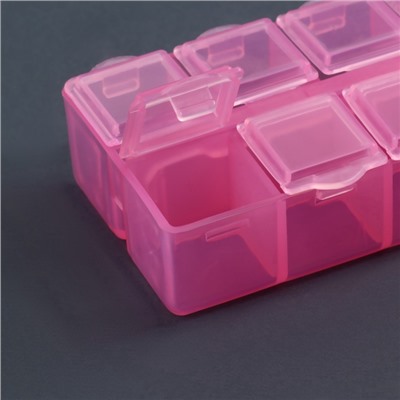 Органайзер для хранения мелочей, 10 ячеек, 8.7×4.3×2 см, розовый