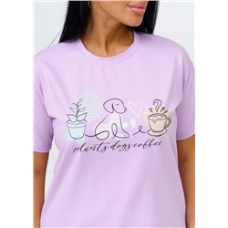 Футболка женская Смайл (Лаванда)