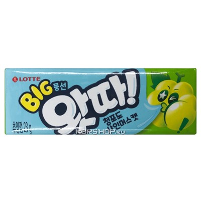 Жевательная резинка со вкусом зеленого винограда Whatta Big Lotte, Корея, 23 г Акция