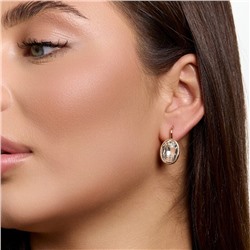 Серьги с кристаллом под Swarovski ювелирная бижутерия коллекция "Дубай" покрытие позолота, вставка: стекло, цвет: прозрачный, Уценка арт. 08.5295 (414.726)